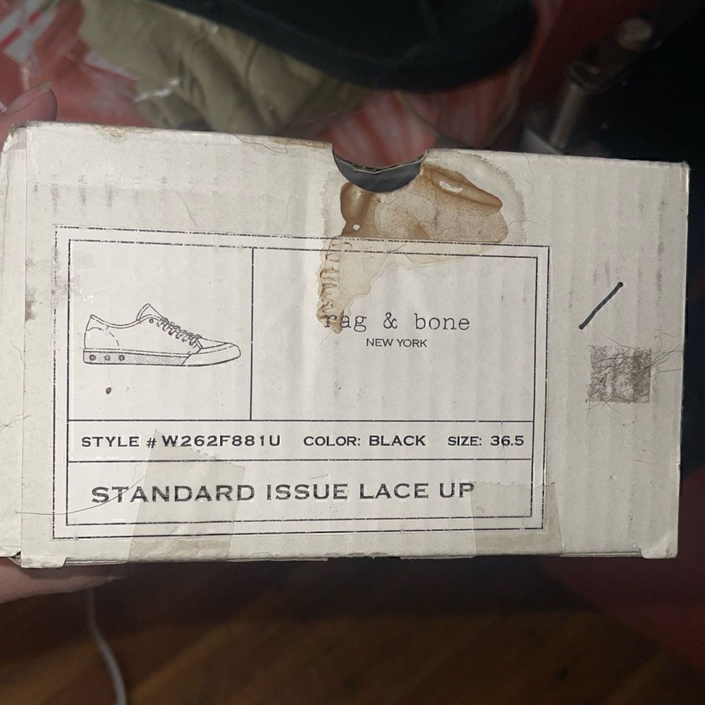 NIB rag & bone Standard Issue Lace Up In Black Size 6.5 - Picture 9 of 10